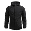 Men’s Rain Jacket with Hood and Zip Closure