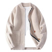 Men's Ribbed Knit Cardigan with Zip Closure