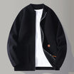 Men's Ribbed Knit Cardigan with Zip Closure