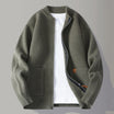 Men's Ribbed Knit Cardigan with Zip Closure
