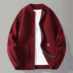 Men's Ribbed Knit Cardigan with Zip Closure