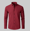 Men's Shirt with Long Sleeves and Button Closure