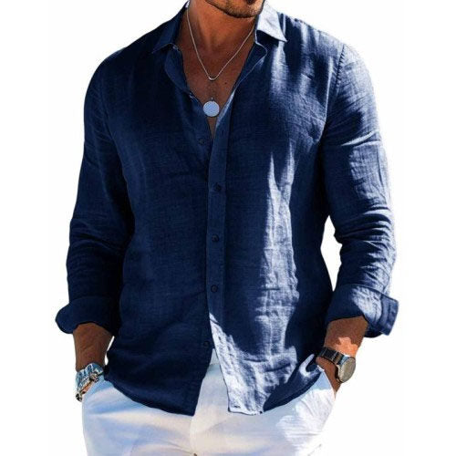 Men's Shirt with Relaxed Fit and Comfortable Material – Casual Button-Up Style 4
