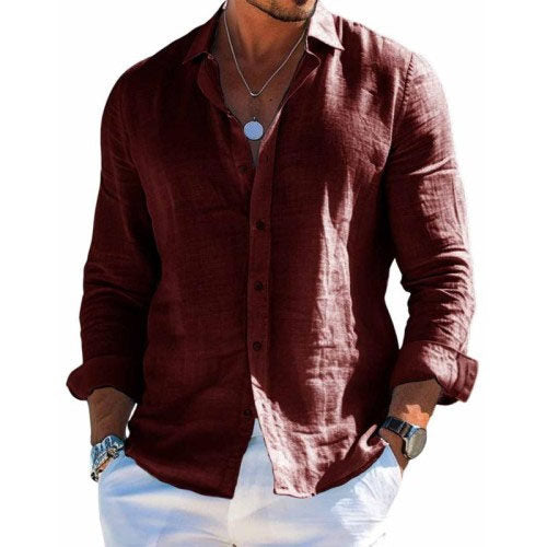 Men's Shirt with Relaxed Fit and Comfortable Material – Casual Button-Up Style 9