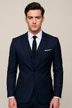 Men's Slim-Fit Three-Piece Suit with Tailored Blazer and Waistcoat – Formal Wedding and Groomsmen Attire 0