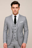Men's Slim-Fit Three-Piece Suit with Tailored Blazer and Waistcoat – Formal Wedding and Groomsmen Attire 2