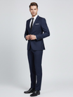 Men's Slim Fit Formal Suit with Refined Details for Winter – Elegant Business Attire in Dark Gray 0