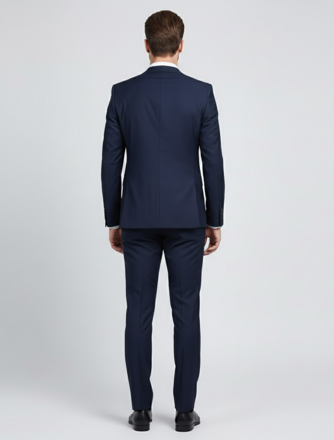 Men's Slim Fit Formal Suit with Refined Details for Winter – Elegant Business Attire in Dark Gray 1