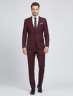 Men's Slim Fit Formal Suit with Refined Details for Winter – Elegant Business Attire in Dark Gray 3