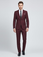 Men's Slim Fit Formal Suit with Refined Details for Winter – Elegant Business Attire in Dark Gray 3