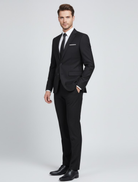 Men's Slim Fit Formal Suit with Refined Details for Winter – Elegant Business Attire in Dark Gray 4