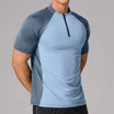 Men’s Sports T-Shirt with Half-Zip Closure