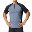 Men’s Sports T-Shirt with Half-Zip Closure