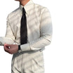Men’s Striped Button-Down Long Sleeve Shirt