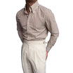 Men’s Striped Shirt with Long Sleeves and Button Closure