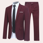 Men's Suit Two-Piece Set with Modern Cut – Formal Business Attire in Classic Fit 3