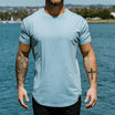 Men’s T-shirt with Round Neckline and Rounded Hem