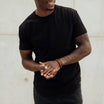 Men’s T-shirt with Round Neckline and Rounded Hem
