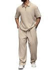 Men's Textured Two-Piece Set