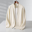Men’s Wool Cardigan with Zip and Pockets