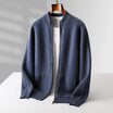 Men’s Wool Cardigan with Zip and Pockets