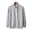 Men’s Wool Cardigan with Zip and Pockets