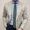 Men’s Blazer with Two Button Closure and Notch Lapel