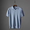 Men’s Knit Polo Shirt With Short Sleeves And Collar