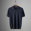 Men’s Knit Polo Shirt With Short Sleeves And Collar