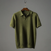 Men’s Knit Polo Shirt With Short Sleeves And Collar