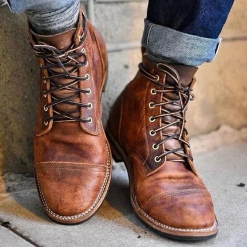 Mens Leather Boots with Superior Craftsmanship and Comfort – Brown Genuine Leather 0
