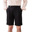 Men’s Linen Shorts with Pleated Front and Button Closure