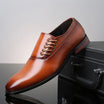 Mens Oxford Shoes with Side Lace Design and Comfortable Insoles – Genuine Leather Dress Shoes 0