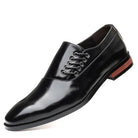 Mens Oxford Shoes with Side Lace Design and Comfortable Insoles – Genuine Leather Dress Shoes 4