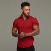 Men’s Short Sleeve Shirt with Button Front and Collar