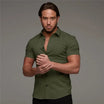 Men’s Short Sleeve Shirt with Button Front and Collar