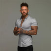 Men’s Short Sleeve Shirt with Button Front and Collar