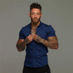 Men’s Short Sleeve Shirt with Button Front and Collar