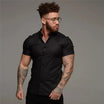 Men’s Short Sleeve Shirt with Button Front and Collar