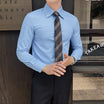 Men’s Slim Fit Long Sleeve Shirt with Striped Pattern