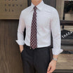 Men’s Slim Fit Long Sleeve Shirt with Striped Pattern