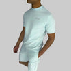 Men’s Two-Piece Set with Crew Neck T-Shirt and Shorts
