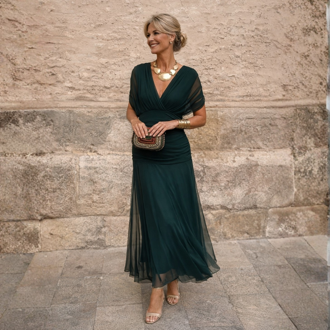 Off Shoulder Maxi Dress with Sculpted Bodice and Mermaid Silhouette – Elegant Formal Wear 0