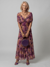 Off Shoulder Midi Dress with Draped Neckline – Lightweight Summer Dress for Wedding Guests and Cocktail Events 0