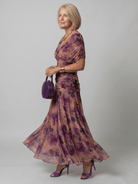 Off Shoulder Midi Dress with Draped Neckline – Lightweight Summer Dress for Wedding Guests and Cocktail Events 1