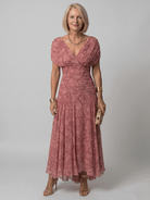 Off Shoulder Midi Dress with Draped Neckline – Lightweight Summer Dress for Wedding Guests and Cocktail Events 8