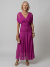 Off Shoulder Midi Dress with Draped Neckline – Lightweight Summer Dress for Wedding Guests and Cocktail Events 9