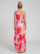 One Shoulder Midi Dress with Pleated Bodice – Lightweight Fluid Design for Casual and Formal Occasions 2