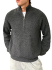 Men Ribbed Half-Zip Knit Jumper