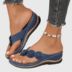 Orthopedic flip flops featuring an ergonomic design and shock absorption technology, perfect for lightweight casual wear and providing comfort and support for your feet. 1